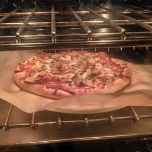 Sourdough Pizza in oven